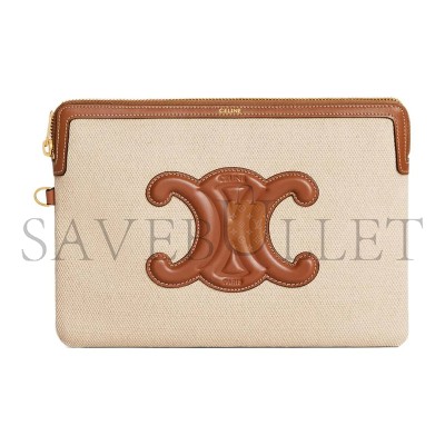 CELINE SMALL POUCH WITH STRAP CUIR TRIOMPHE 10J502EW1.02NT (25*17.5*1cm)